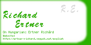 richard ertner business card